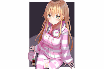 Relaxed, Ienaga Mugi, Virtual Youtuber, anime girl HD wallpaper