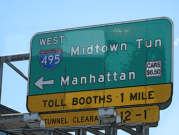 Midtown Tunnel Sign, Exit, New York, NY, Tunnel, Sign, Midtown HD wallpaper
