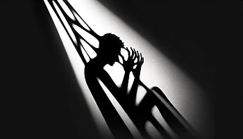 Shadow of Anxiety - Silhouette, anxiety, shadow, silhouette, light, dark HD wallpaper