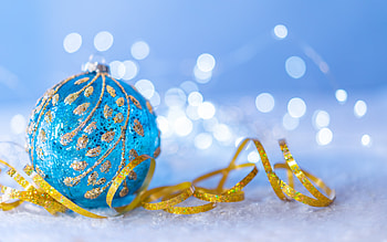 Happy Holidays!, ball, blue, golden, craciun, christmas, card, new year HD wallpaper