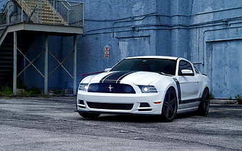 2013, muscle car, front view, Ford Mustang Boss 302 HD wallpaper