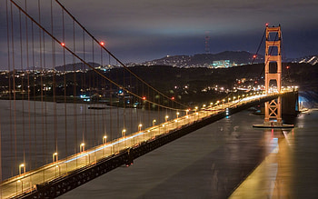 Cities, Night, Usa, United States, San Francisco, Golden Gate HD wallpaper
