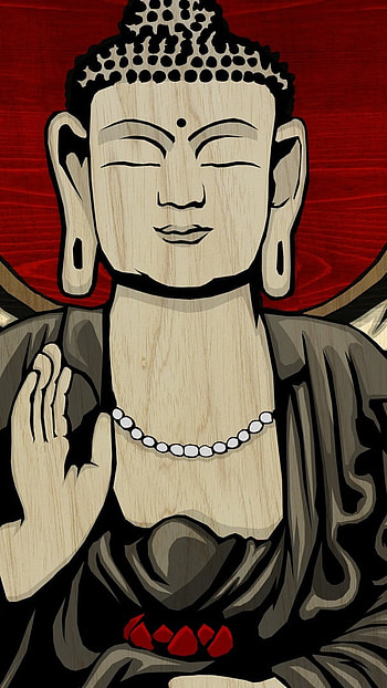 Bhagwan Buddha, Painting, Lord Buddha HD phone wallpaper