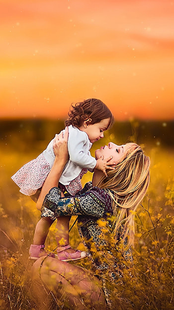 Baby Mom, Beautiful Nature, Background HD phone wallpaper