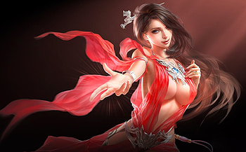Beautiful Greetings, digital, fantasy, art, pretty, , girl, woman HD wallpaper