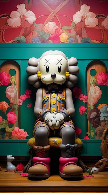 KAWS Inspired Character , sculpture, character design, colorful HD phone wallpaper