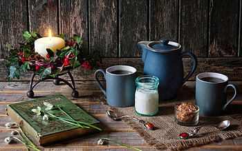 Still Life Coffee, coffee, still life, candle, drink HD wallpaper