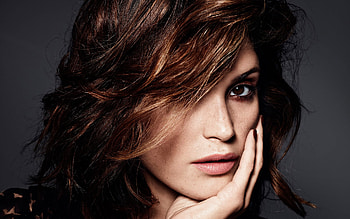 Gemma Arterton, Celebrity women, Hand on face HD wallpaper
