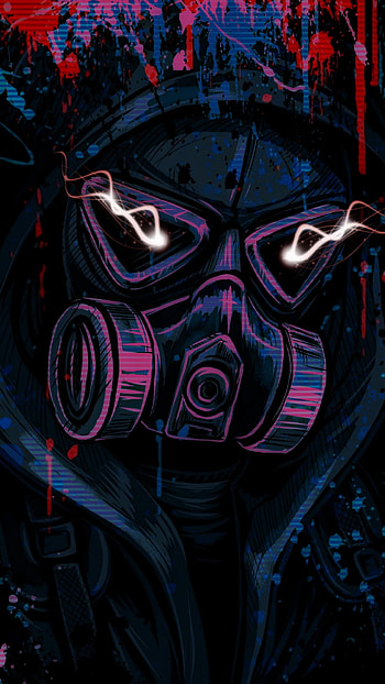 Man, red, magenta, stalker, Gas_mask, mask HD phone wallpaper