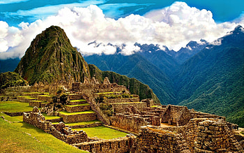 Residential area, Machu Picchu HD wallpaper