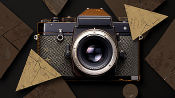 Elegant Camera Design: Ultra, camera, graphy, vintage, lens, artistic HD wallpaper