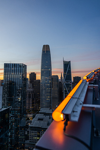 Cities, Architecture, Twilight, City, Building, View From Above, Skyscrapers, Dusk HD phone wallpaper