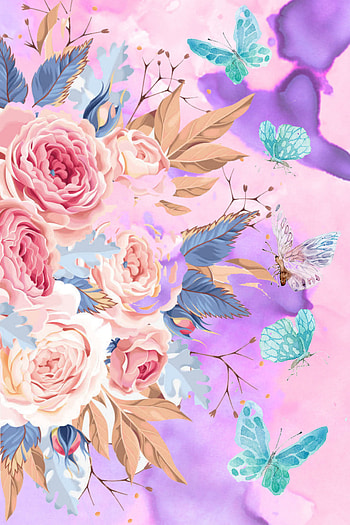 Borboleta aquarela, aqua, pink, butterfly HD phone wallpaper