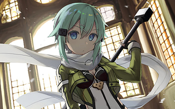 Anime Sword Art Online II Sinon (Sword Art Online) Asada Shino Fondo de Pantalla HD wallpaper