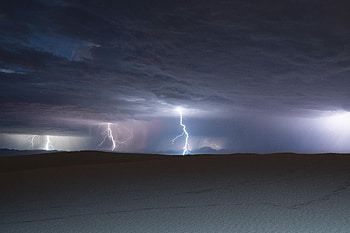 Lightning Over White Sands National Monument, lightning, nature, sky HD wallpaper