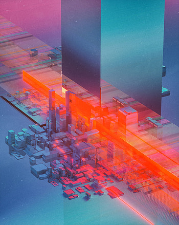 Art, Miscellanea, Miscellaneous, Futurism, Skyscrapers, Glow HD phone wallpaper