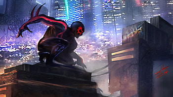 Spiderman2099, spiderman, superheroes, artwork, digital-art, art, artstation HD wallpaper