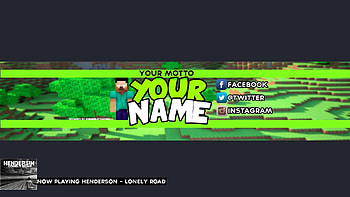 Minecraft YouTube Banner/Channel Art Template PSD ! - YouTube HD wallpaper