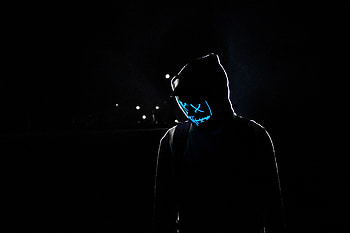 Mask, Dark, Neon, Glow, Human, Person, Hood HD wallpaper