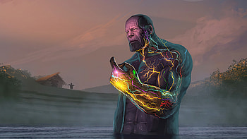 Thanos Infinity Stone , thanos, supervillain, superheroes, artist, artwork, digital-art HD wallpaper