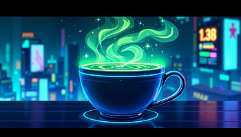 Vibrant Green Tea Latte - Ultra, green tea latte, futuristic city, Digital Art HD wallpaper