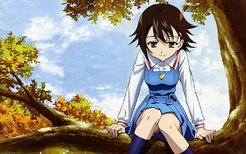 Noe Isurugi, anime, true tears, tree, noa HD wallpaper