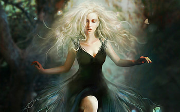 Pandemonium, black, girl, beautiful, CG, dress, beauty, woman, fantasy, abstract, pretty, female HD wallpaper