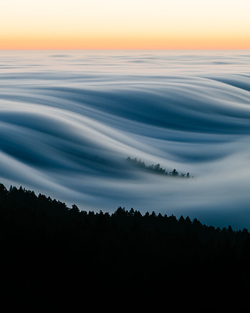 Mount Tamalpais, horizon, fog, dawn HD phone wallpaper