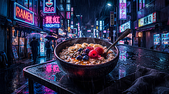 Midnight Neon Oatmeal — HD wallpaper
