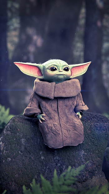 Baby Yoda , Personalized background, Film character, Star Wars fan HD phone wallpaper