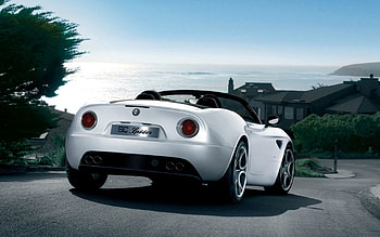 Alfa Romeo, Cars, Back View, Rear View, Spider, 8C HD wallpaper