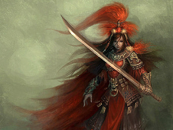 Eastern Warrior, abstract, painting, beautiful, textures, warrior HD wallpaper