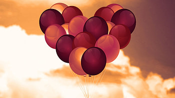 Balloon Heart Valentine HD wallpaper