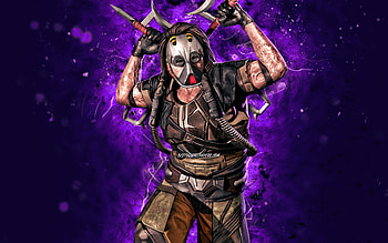 Black Dragon Kabal, , violet neon lights, Mortal Kombat Mobile, fighting games, MK Mobile, creative, Mortal Kombat, Black Dragon Kabal Mortal Kombat HD wallpaper