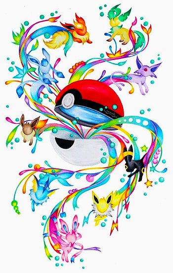 Pokemon, Art, Colourful HD phone wallpaper