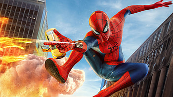 Amazing Spider Man In Mid Air Action, spider-man-brand-new-day, spiderman, superheroes, artwork, art, digital-art, movies, 2026-movies, tom-holland, disney, marvel HD wallpaper