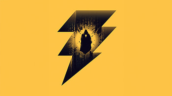 Black Adam Minimal , black-adam, superheroes, minimalism, minimalist, yellow, artist, artwork, digital-art HD wallpaper