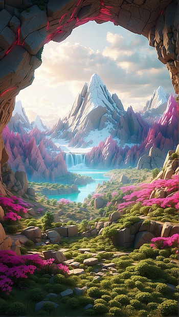 fantasy world , artistic HD phone wallpaper