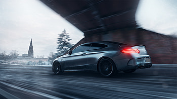 Sports, Cars, Grey, Sports Car, Side View, Speed, Mercedes, Track, Route, Mercedes Amg C63S HD wallpaper