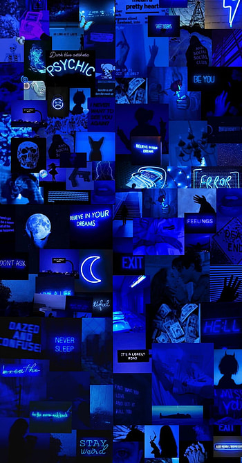 Blue Neon HD phone wallpaper
