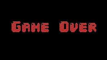 Game Over, Typographic design, resolution HD wallpaper