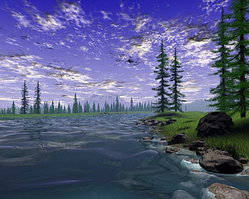 River, 3d, rivers HD wallpaper