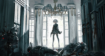 Sanctuary, anime-girl, anime, artist, artwork, digital-art HD wallpaper