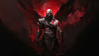Epic Ultra of Kratos from God of War, video game, God of War, Kratos (God Of War), red HD wallpaper