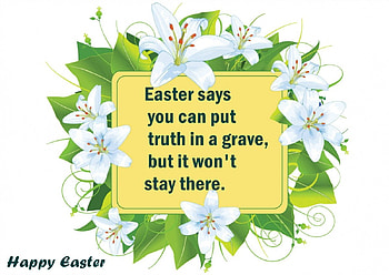 Easter says...., words, saying, statement, easter, spring, lillies HD wallpaper