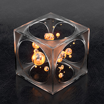 3D, Shapes, Shape, Balls, Volume, Scratches, Cube HD phone wallpaper
