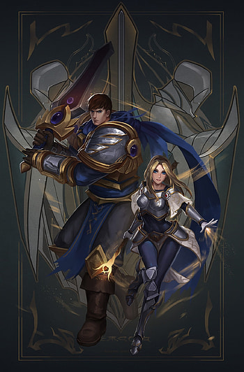 Garen, Lux , Fan arts, League of Legends HD phone wallpaper
