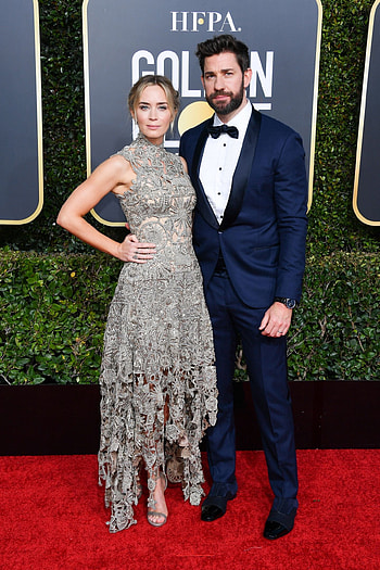 Golden Globes 2019, Emily Blunt and John Krasinski HD phone wallpaper