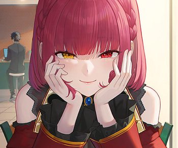Houshou Marine, heterochromia, hololive, Houshou Marine, Anime, Virtual Youtuber HD wallpaper