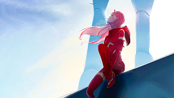 Zero Two Darling In The FranXX Anime, darling-in-the-franxx, zero-two-darling-in-the-franxx, anime-girl, anime, artist, artwork, digital-art HD wallpaper